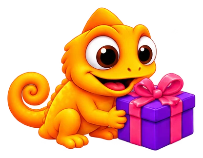 Abi with a gift for the Free Week
