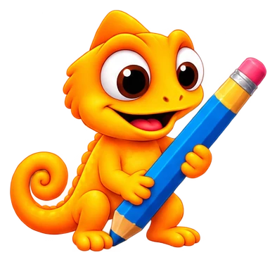Abi practicing with a pencil
